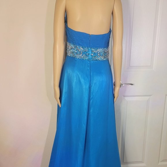 NWT Jolie HI and Low Gown in Turquoise - Picture 4 of 8